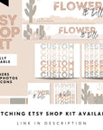Western Cactus Facebook Cover Branding Set Canva Template | Rhodes - Trendy Fox Studio