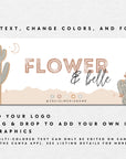 Western Cactus Facebook Cover Branding Set Canva Template | Rhodes - Trendy Fox Studio