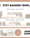 Western Etsy Shop Kit Canva Template | Etsy Banner, Listing Photos, Icon | Rhodes - Trendy Fox Studio