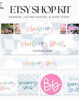 Etsy Shop Kit Canva Template | Pastel Rainbow Check Etsy Banner, Listing Photos, Icon | Lumi