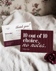 Business Thank You Card Canva Template | Chic Preppy Stripe | Plum