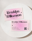 Business Card with QR Code Canva Template | Feminine Modern Elegant Branding | Opal - Trendy Fox Studio