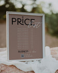 Price List Menu Canva Template | Modern Editorial | Lyra - Trendy Fox Studio