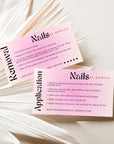 Artificial Nails Application & Removal Card Canva Template | Modern Aesthetic | Opal - Trendy Fox Studio