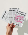 Newspaper Thank You Card | Canva Template - Trendy Fox Studio