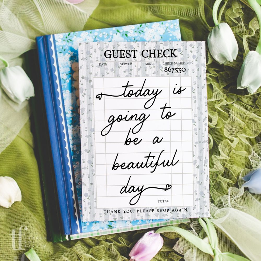 Business Thank You Card Canva Template | Guest Check | Cottagecore Shabby Chic | Aubrie - Trendy Fox Studio