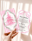 Christmas Business Thank You Card Canva Template | Roselle | Vintage Pink Christmas - Trendy Fox Studio