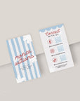 Business Card Canva Template | Social Media QR Code | Preppy Stripes | Margot - Trendy Fox Studio