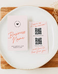 QR Code Leave Us A Review Us Business Card Canva Template| Inez - Trendy Fox Studio