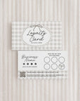 Loyalty Card Canva Template | QR Code | Cottagecore Gingham | Lula - Trendy Fox Studio