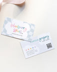 Business Card Canva Template | Rainbow Checkered | Lumi