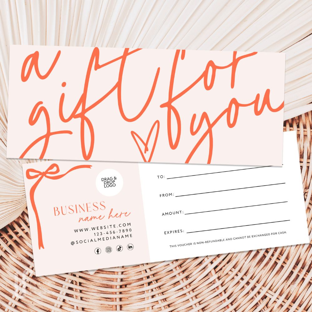 Gift Certificate Canva Template | Modern Boho | Inez - Trendy Fox Studio