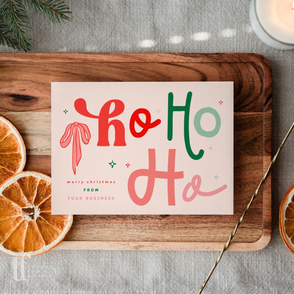 Christmas Business Thank You Card Canva Template | Quirky & Fun Holiday Insert - Trendy Fox Studio