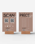 Scan to Pay Sign & Price List Sign | 2 QR Code | Canva Template | Lyra - Trendy Fox Studio