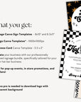 Trucker Hat Bar Business Branding Bundle Canva Template | Signage, Logo, Business Card