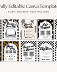 Trucker Hat Bar Business Branding Bundle Canva Template | Signage, Logo, Business Card