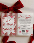 Christmas Business Thank You Card Canva Template | Vintage Coquette - Trendy Fox Studio