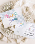 Business Thank You Card Canva Template | Checkered Rainbow | Lumi
