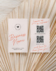 QR Code Leave Us A Review Us Business Card Canva Template| Inez - Trendy Fox Studio