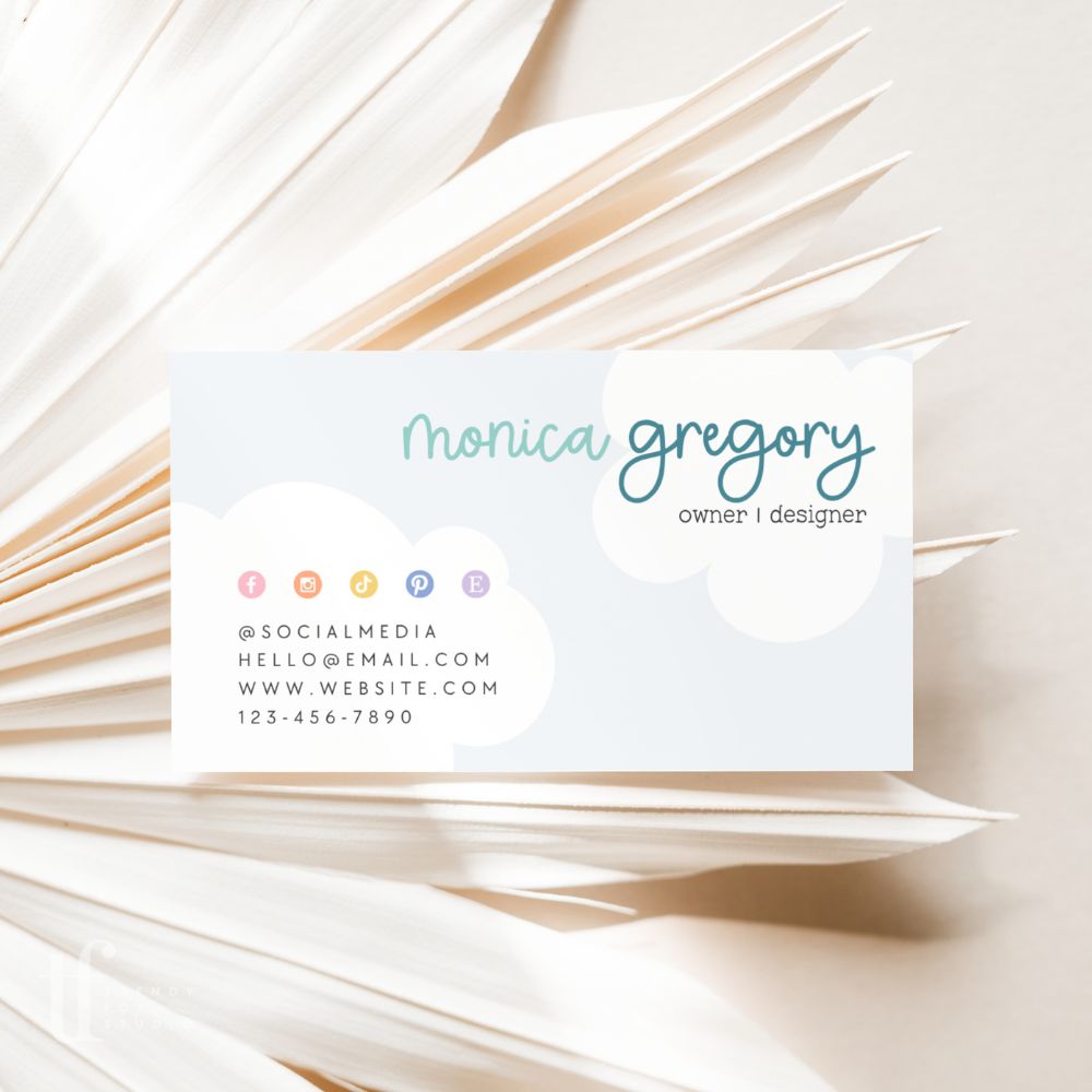 Business Card Canva Template | Rainbow Checkered | Lumi