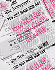 Newspaper Thank You Card | Canva Template - Trendy Fox Studio