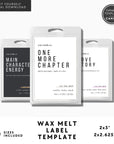 Bookish Wax Melt Clamshell Label Canva Template | Funny Reading/Library Sticker Design - Trendy Fox Studio