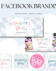 Pastel Rainbow Whimsical Facebook Cover Branding Set Canva Template | Lumi
