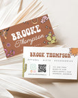 Business Card Canva Template with QR Code | Western Desert | Nash - Trendy Fox Studio