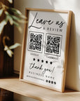 Leave Us A Review Sign Canva Template | Modern Boho | Inez - Trendy Fox Studio