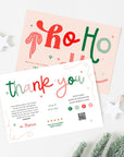 Christmas Business Thank You Card Canva Template | Quirky & Fun Holiday Insert - Trendy Fox Studio