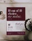 Business Thank You Card Canva Template | Chic Preppy Stripe | Plum