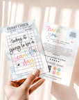 Business Thank You Card Canva Template | Guest Check Checkered Rainbow | Lumi