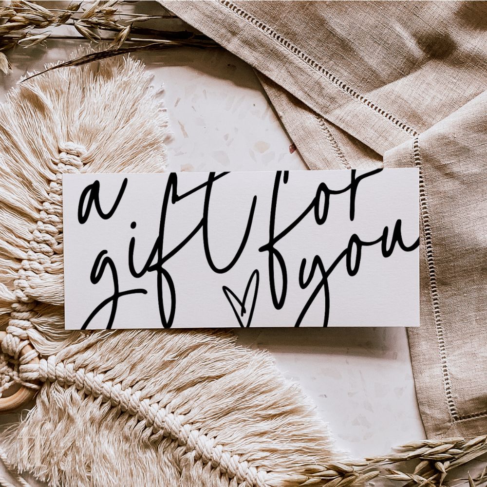 Gift Certificate Canva Template | Modern Black Boho | Inez - Trendy Fox Studio
