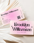 Business Card with QR Code Canva Template | Feminine Modern Elegant Branding | Opal - Trendy Fox Studio