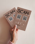 Scan to Pay Sign Canva Template | 2 QR Code | Modern Editorial | Lyra - Trendy Fox Studio