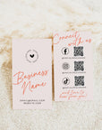 Social Media Connect with Us QR Code Business Card Canva Template | Inez - Trendy Fox Studio