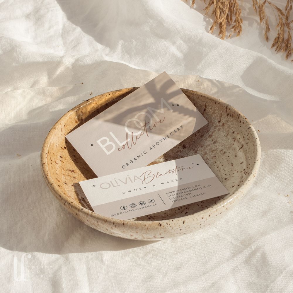 Business Card Canva Template | Elegant Boho | Noa - Trendy Fox Studio