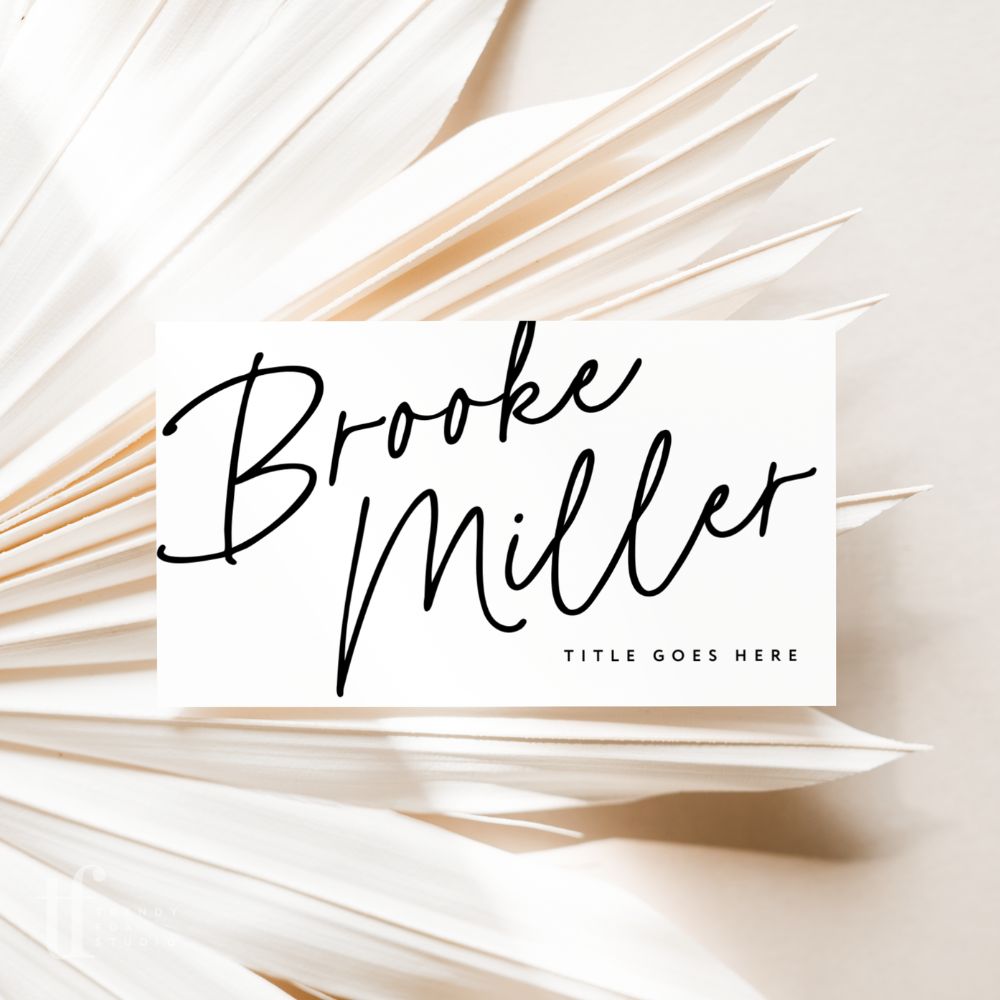 Business Card with QR Code Canva Template | Modern Boho | Inez - Trendy Fox Studio