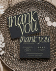 Business Thank You Card Canva Template | Luxe Black | Nysa - Trendy Fox Studio