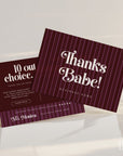 Business Thank You Card Canva Template | Chic Vintage | Plum - Trendy Fox Studio