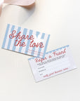 Refer A Friend Discount Business Card Canva Template | Preppy Stripes| Margot - Trendy Fox Studio