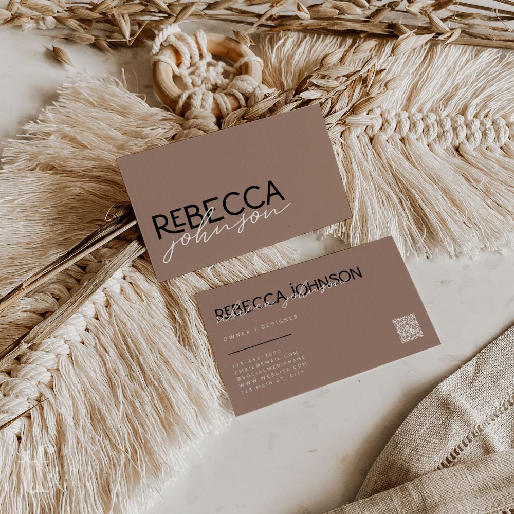 Business Card Canva Template | Modern Editorial | Lyra - Trendy Fox Studio