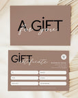 Gift Certificate Canva Template | Modern Editorial Postcard | Lyra - Trendy Fox Studio