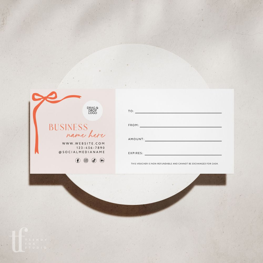 Gift Certificate Canva Template | Modern Boho | Inez - Trendy Fox Studio