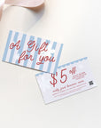 Business Coupon Card Canva Template | Preppy Cottagecore | Margot - Trendy Fox Studio