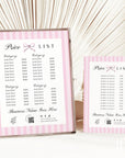 Price List Menu Canva Template | Coquette Stripes | Brit - Trendy Fox Studio