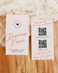 QR Code Leave Us A Review Us Business Card Canva Template| Inez - Trendy Fox Studio