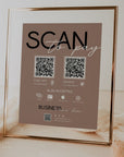 Scan to Pay Sign & Price List Sign | 2 QR Code | Canva Template | Lyra - Trendy Fox Studio