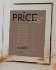 Price List Menu Canva Template | Modern Editorial | Lyra - Trendy Fox Studio
