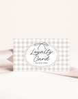 Loyalty Card Canva Template | QR Code | Cottagecore Gingham | Lula - Trendy Fox Studio